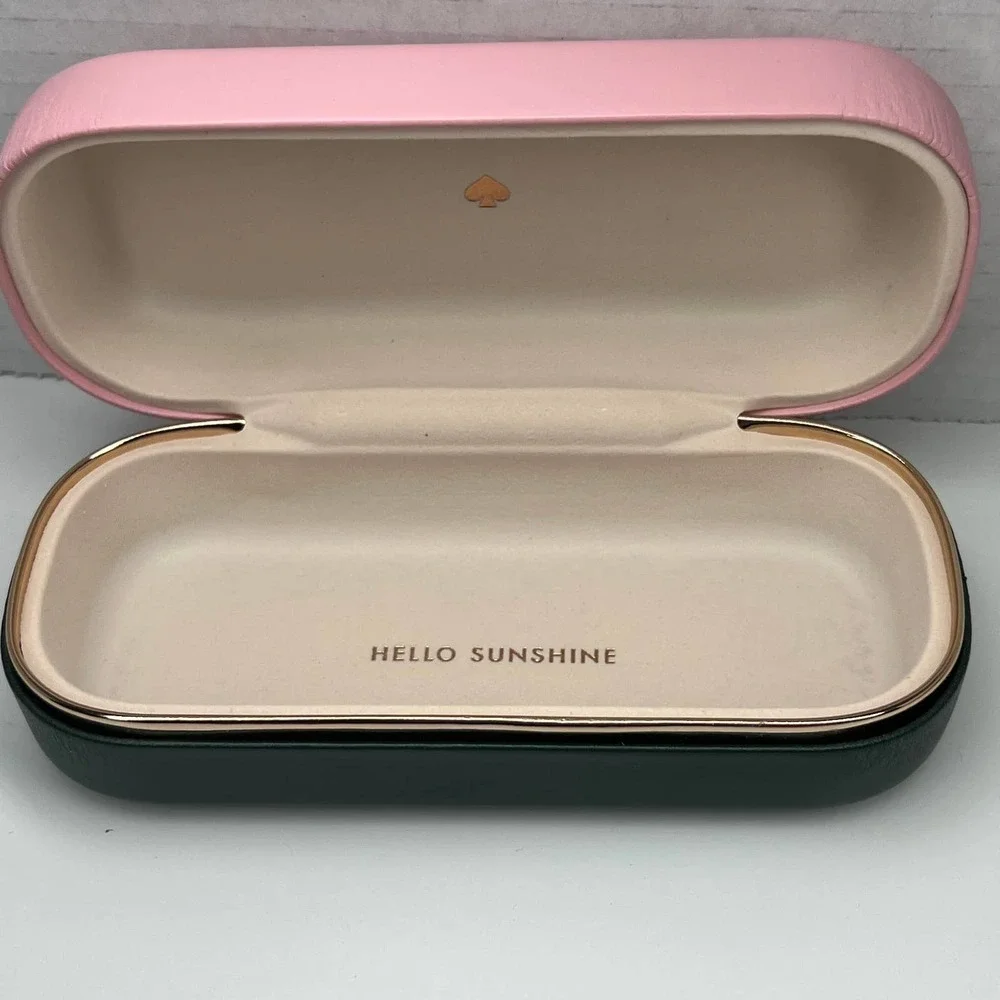 Kate Spade Timeless Chic Aviator UV Sunglasses Gold Brown w/ Pink Case